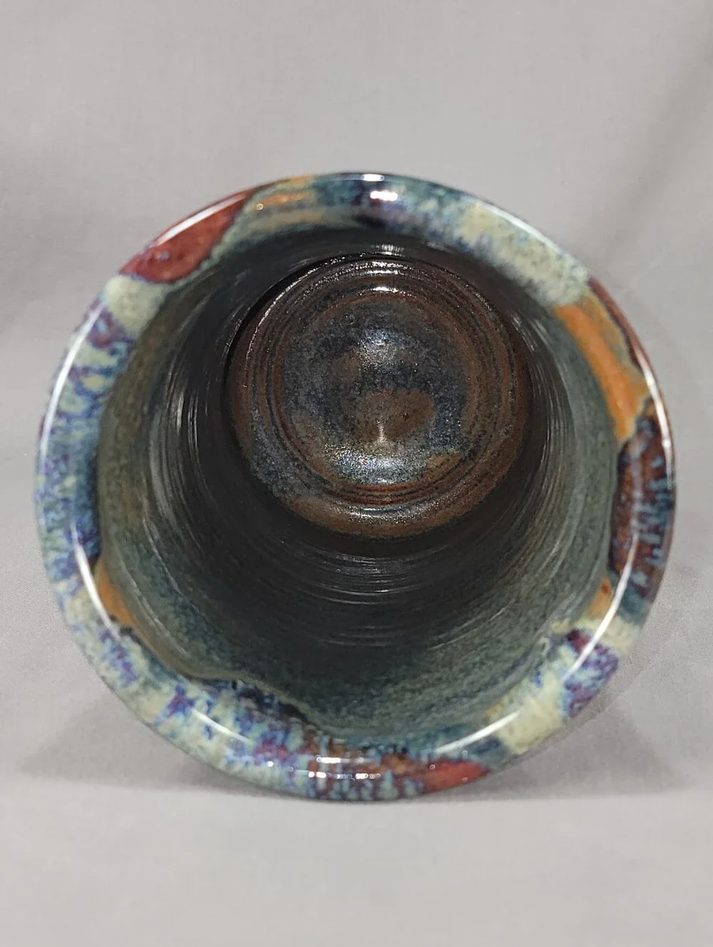 Nick Blaisdell Vase Stoneware Drip Glaze Dalton Ranch Pottery CO Handcrafted USA